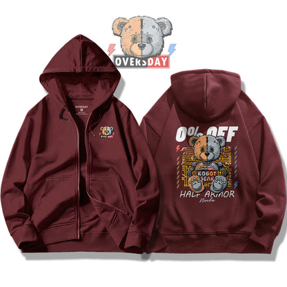 Robot Bear / Zip Up Hoodie