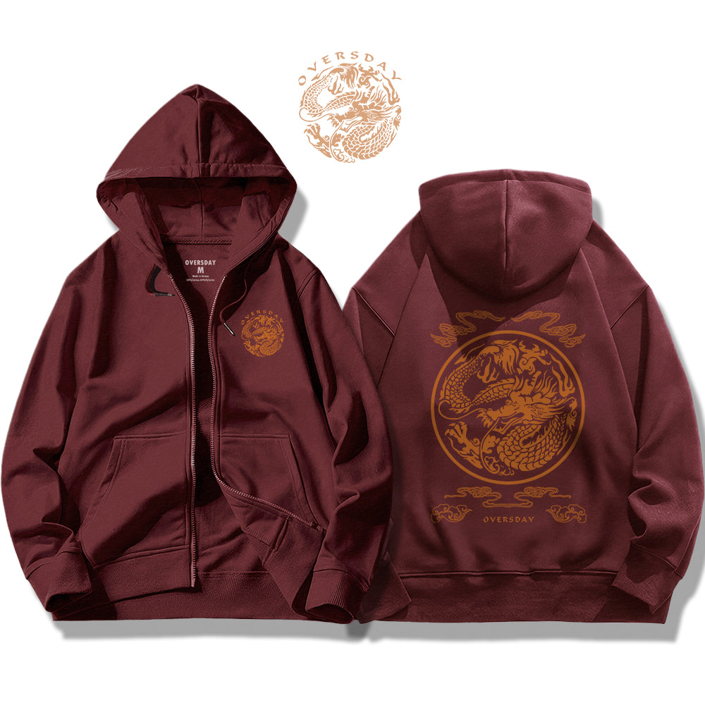 Emperor Dragon Pattern / Zip Up Hoodie