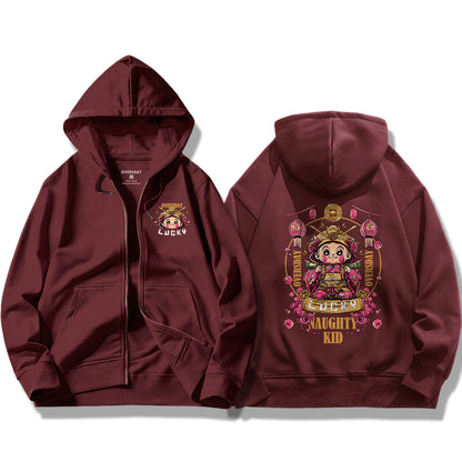 Naughty Kid / Zip Up Hoodie