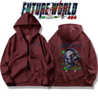 Tech Apocalypse Skull / Zip Up Hoodie