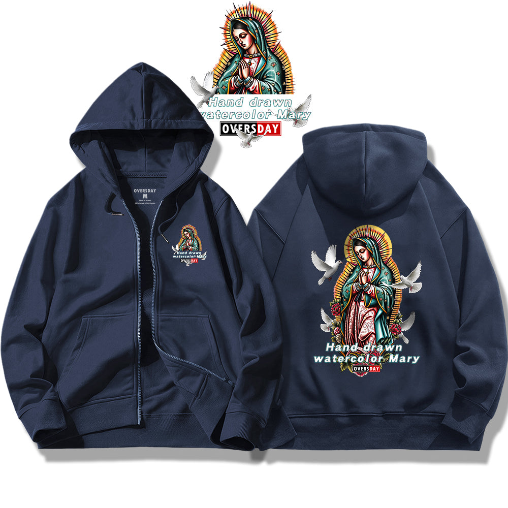 Holy Mother and Doves / Zip Up Hoodie