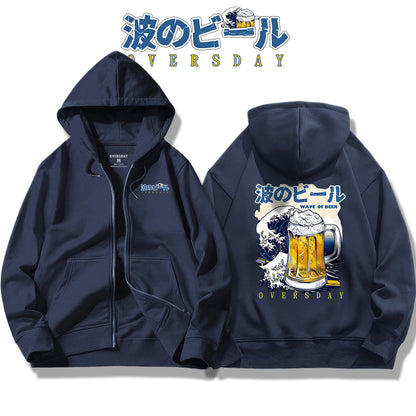 Wave of Beer / Zip Up Hoodie