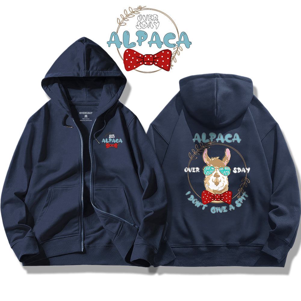 Sunglasses Alpaca / Zip Up Hoodie