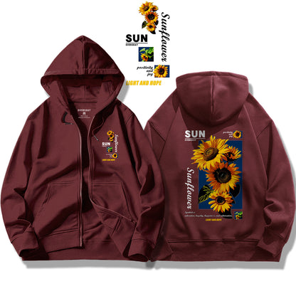 Sunny Sunflower / Zip Up Hoodie