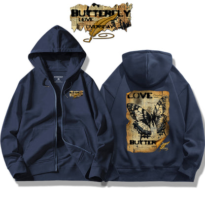 Butterfly of Love / Zip Up Hoodie