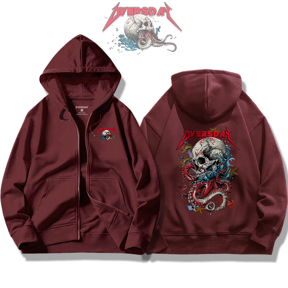 Deep Sea Skull / Zip Up Hoodie