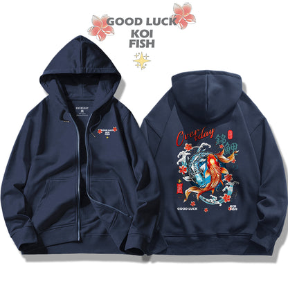 Lucky Koi / Zip Up Hoodie