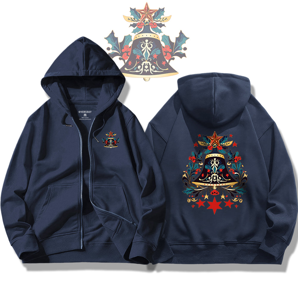 Snowy Bell Night / Zip Up Hoodie