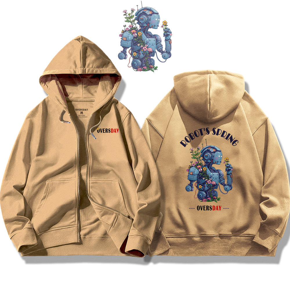 Robot's Spring / Zip Up Hoodie