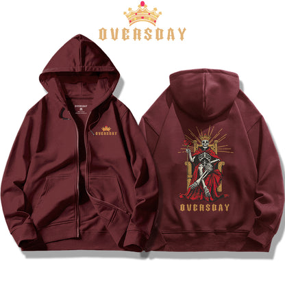 Scarlet Skeleton King / Zip Up Hoodie