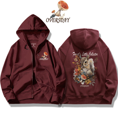 Forest's Little Collector / Zip Up Hoodie