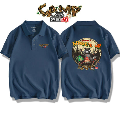 Forest Camping Raccoon / Polo Shirt