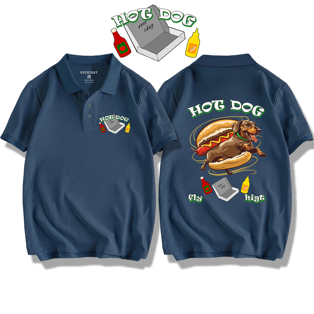 Flying Hot Dog / Polo Shirt