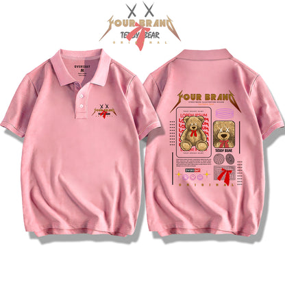 Playful Ribbon Bear / Polo Shirt