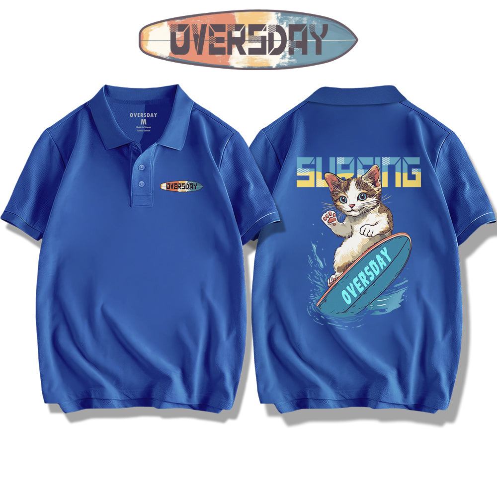 Surfing Cool Cat / Polo Shirt