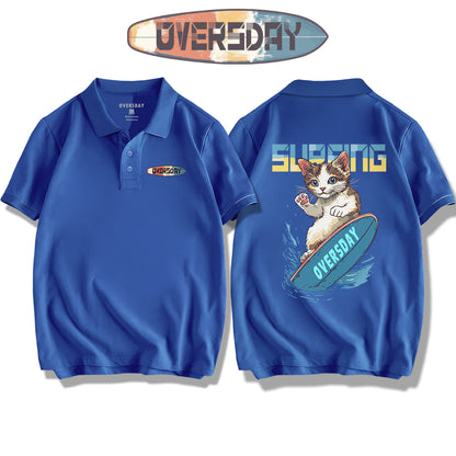 Surfing Cool Cat / Polo Shirt