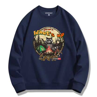 Forest Camping Raccoon / Sweatshirt