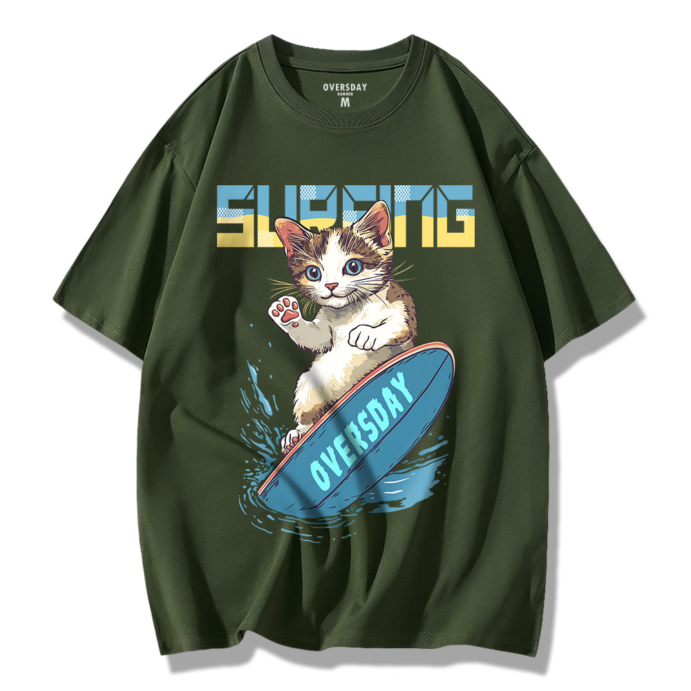 Surfing Cool Cat / Loose Tee