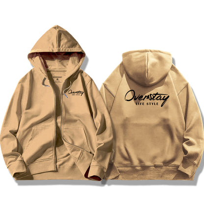 Oversday Creative Text / Zip Up Hoodie