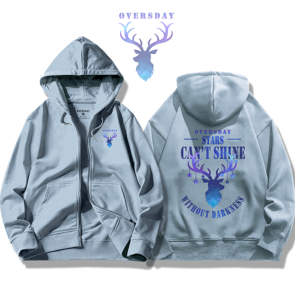 Starry Sky Deer / Zip Up Hoodie