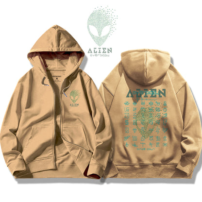 Alien Message / Zip Up Hoodie