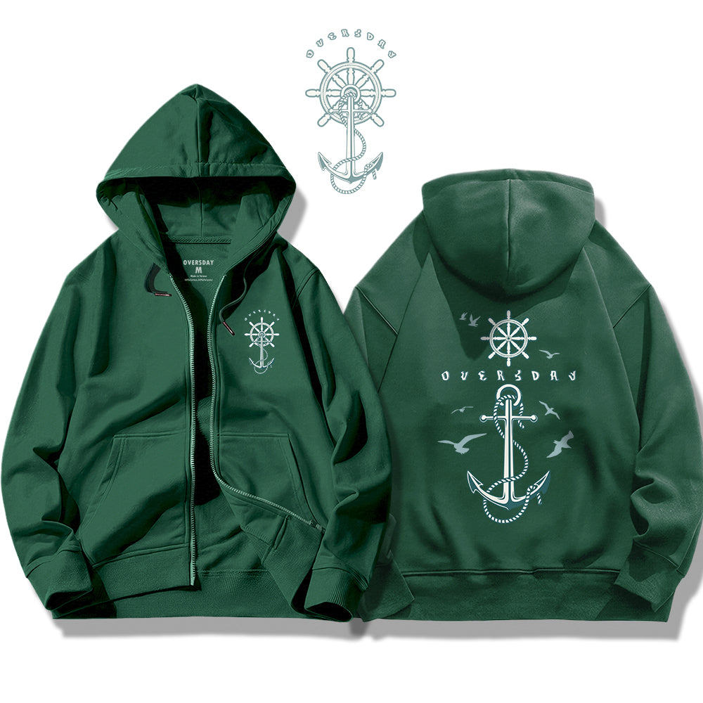 Anchor of Ocean / Zip Up Hoodie