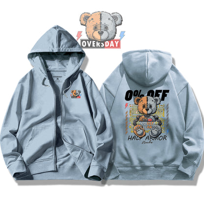 Robot Bear / Zip Up Hoodie