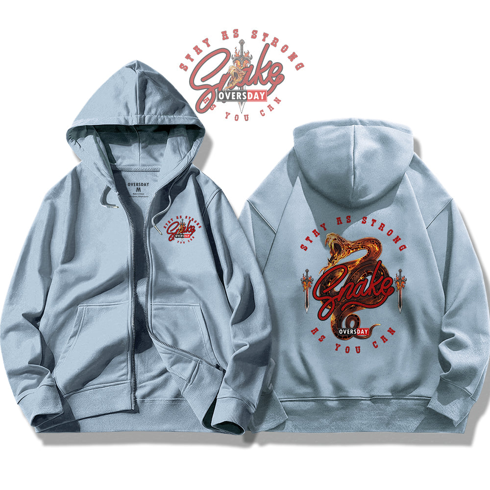 Flaming Serpent / Zip Up Hoodie