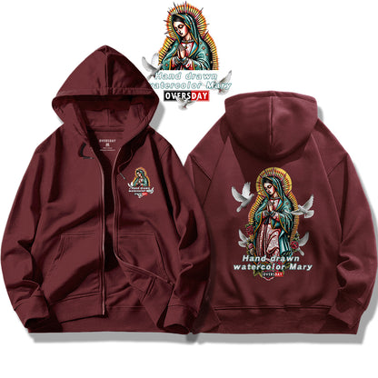 Holy Mother and Doves / Zip Up Hoodie