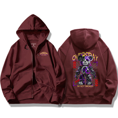 Moldy Mecha Bear / Zip Up Hoodie