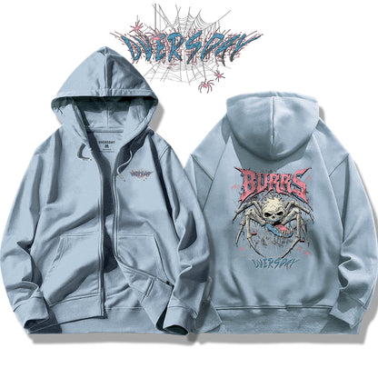 Undead Spider Skull / Zip Up Hoodie