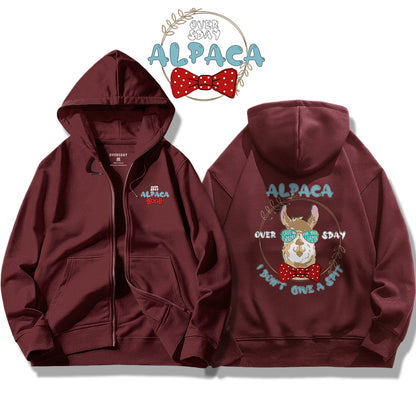 Sunglasses Alpaca / Zip Up Hoodie