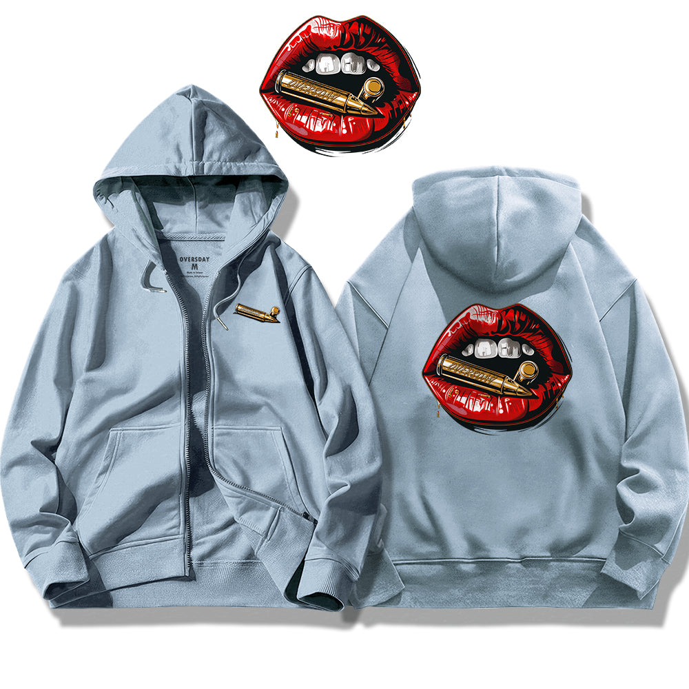 Lips of Power / Zip Up Hoodie