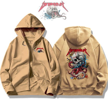 Deep Sea Skull / Zip Up Hoodie