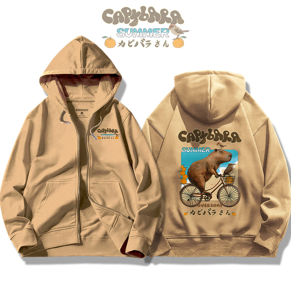 Summer Capybara / Zip Up Hoodie