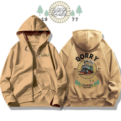 Train Track / Zip Up Hoodie