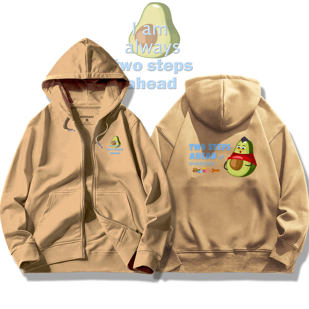 Two Steps Ahead / Zip Up Hoodie