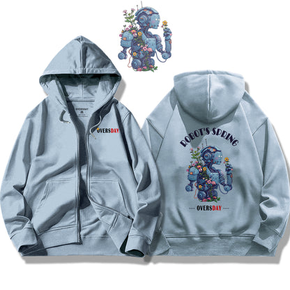 Robot's Spring / Zip Up Hoodie