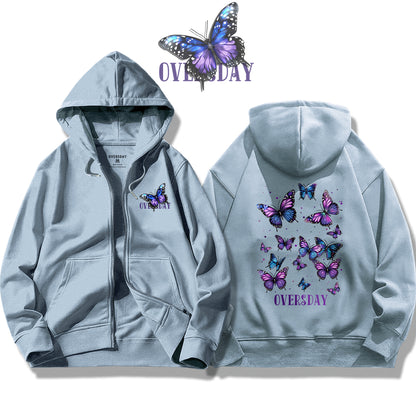 Purple Butterfly Dreams / Zip Up Hoodie