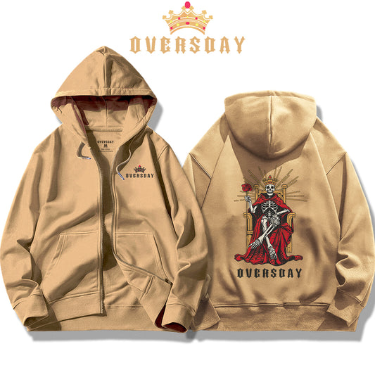 Scarlet Skeleton King / Zip Up Hoodie