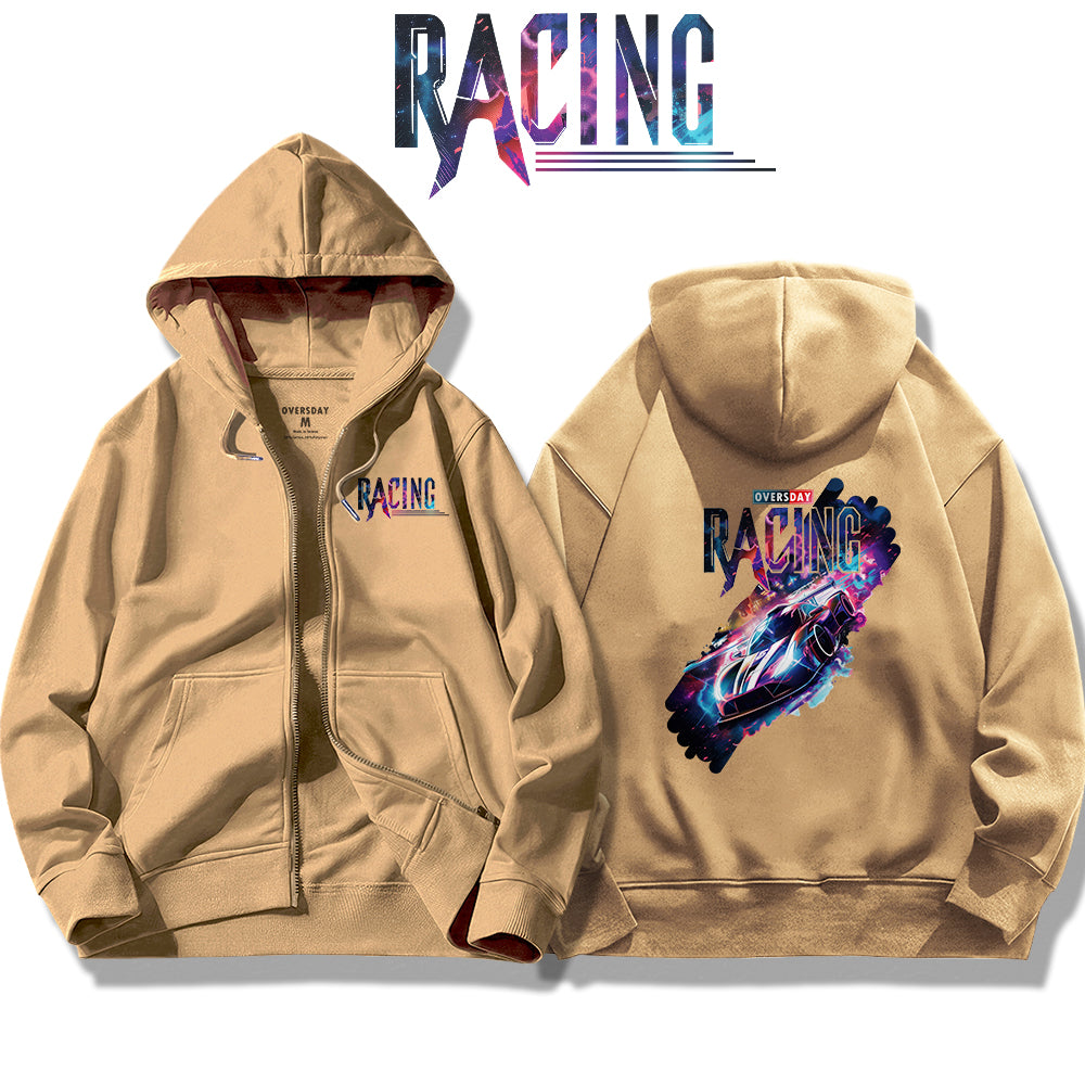 Neon Raceway / Zip Up Hoodie