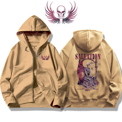 Crimson Wing Salvation / Zip Up Hoodie