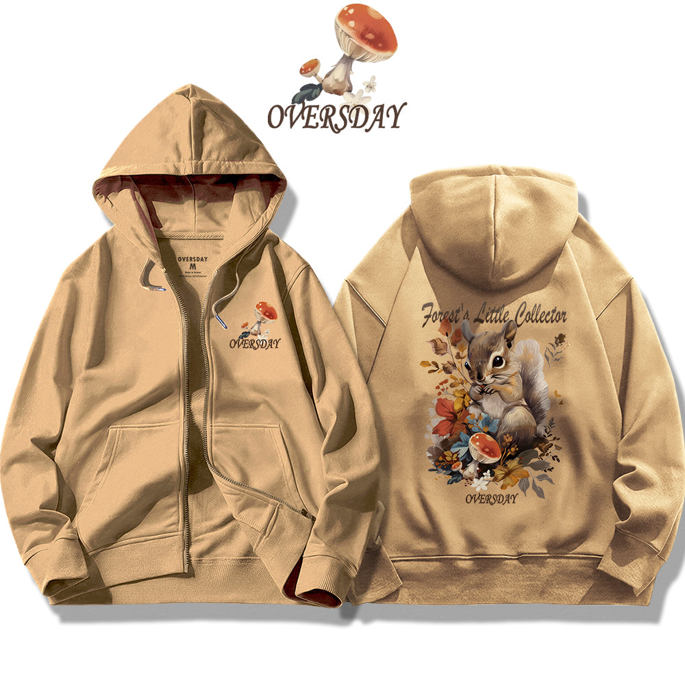 Forest's Little Collector / Zip Up Hoodie