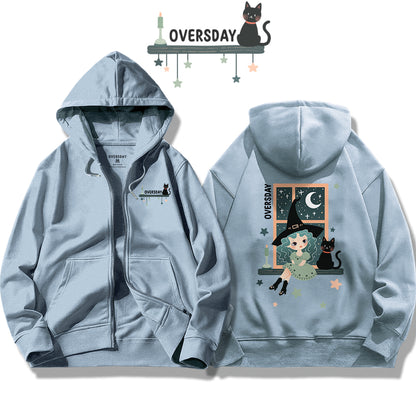 Starry Night Witch / Zip Up Hoodie