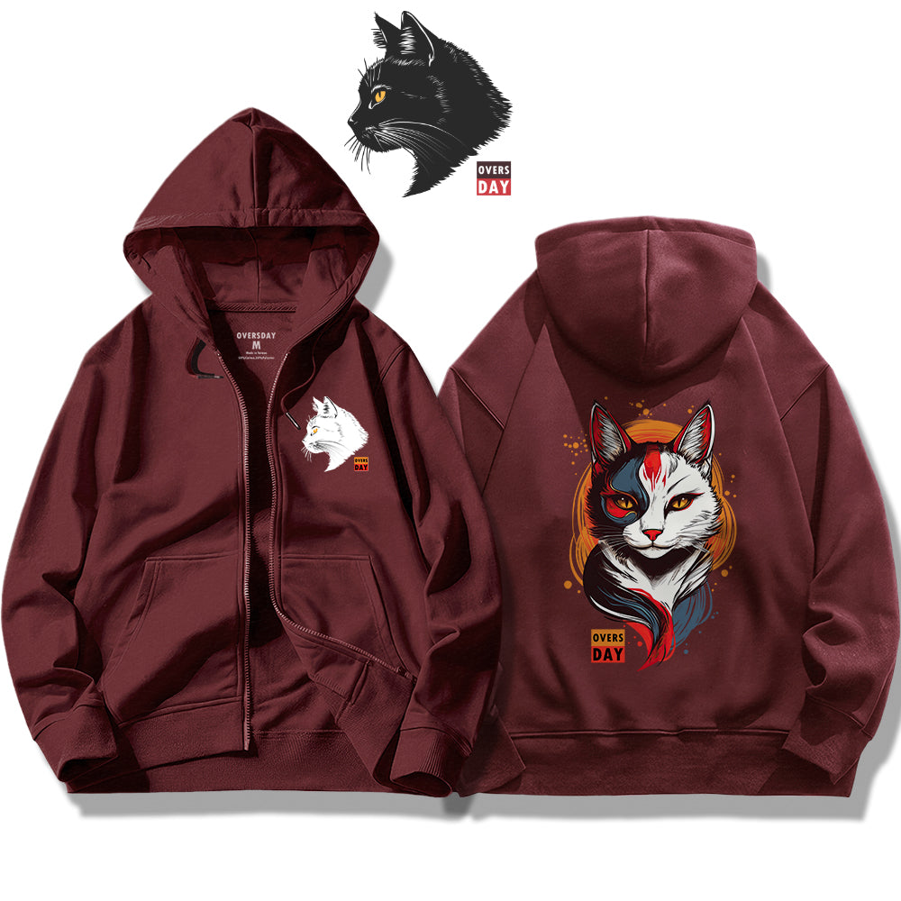 Masked Spirit Cat / Zip Up Hoodie