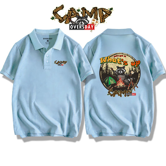 Forest Camping Raccoon / Polo Shirt