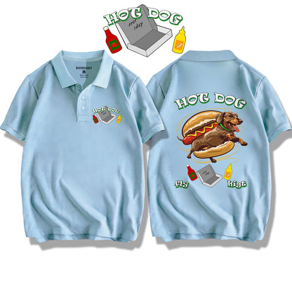 Flying Hot Dog / Polo Shirt