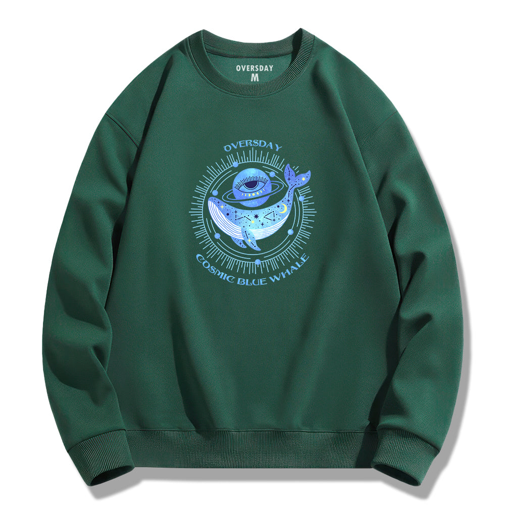 Cosmic Blue Whale / Sweatshirt