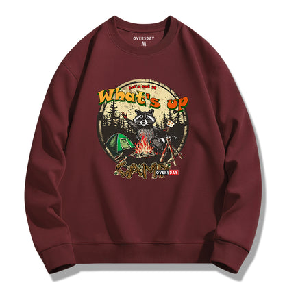 Forest Camping Raccoon / Sweatshirt