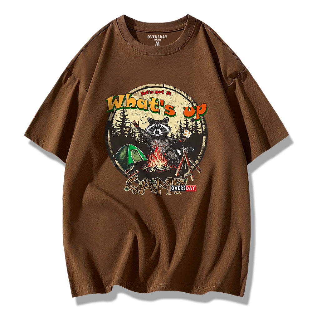 Forest Camping Raccoon / Loose Tee